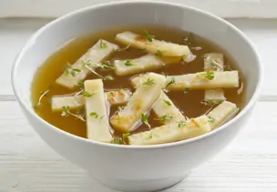 Vegane Flädlesuppe
