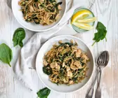 Hähnchen-Spinat-Pasta 