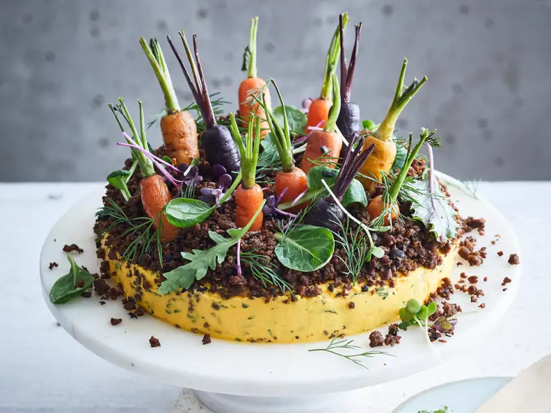 Möhren-Cheddar-Torte