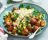 Röstkartoffel-Gurken-Salat