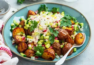 Röstkartoffel-Gurken-Salat