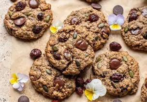 Cranberry-Cookies mit Kürbiskernen