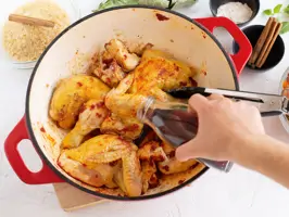Schokoladenhuhn mit Gewürzreis Step 3