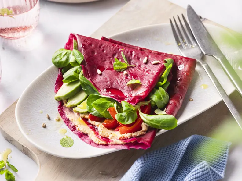 Rote-Bete-Pfannkuchen