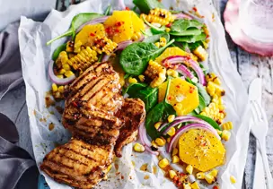 Hähnchenfilet mit Orangen-Mais-Salat