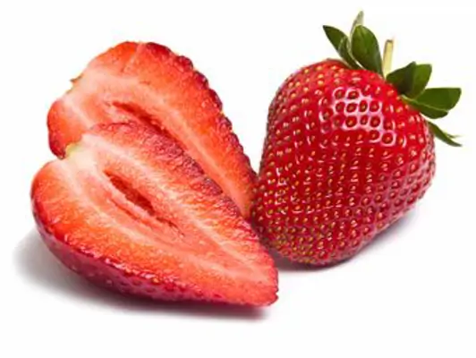 Aufgeschnittene Erdbeeren