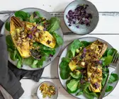 Gebackener Chicorée mit Kiwi-Dressing