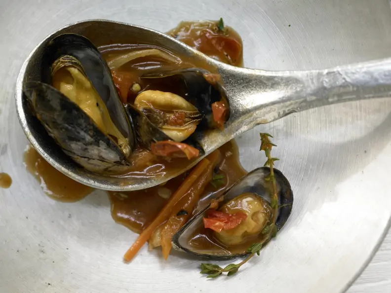Gedünstete Muscheln