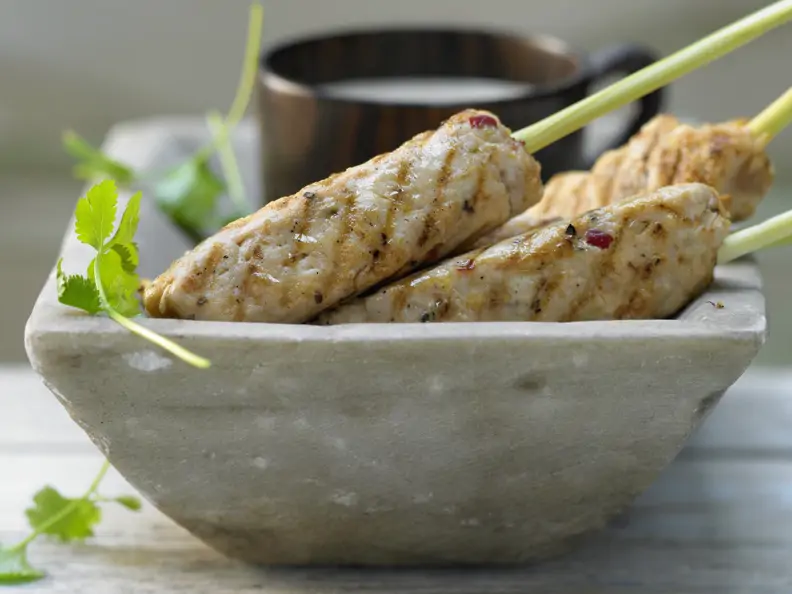 Zitronengras-Hähnchen-Spieße