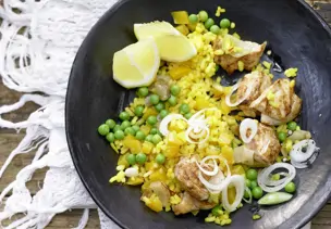Paella mit Hähnchen