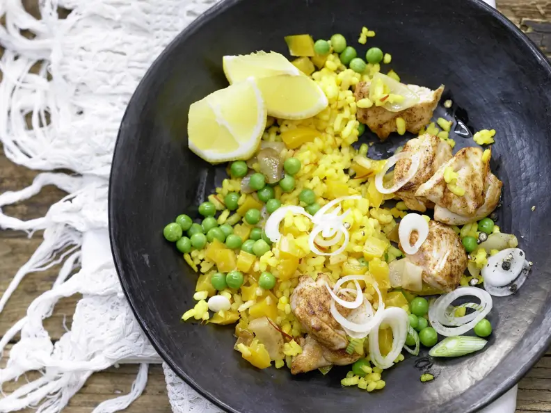 Paella mit Hähnchen
