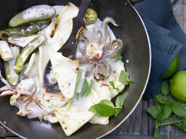 Calamari-Pfanne