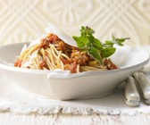 Spaghetti mit Pilz-Bolognese