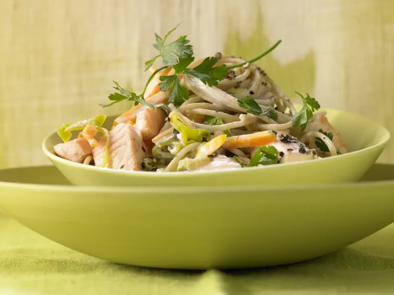 Spaghetti mit Lachs