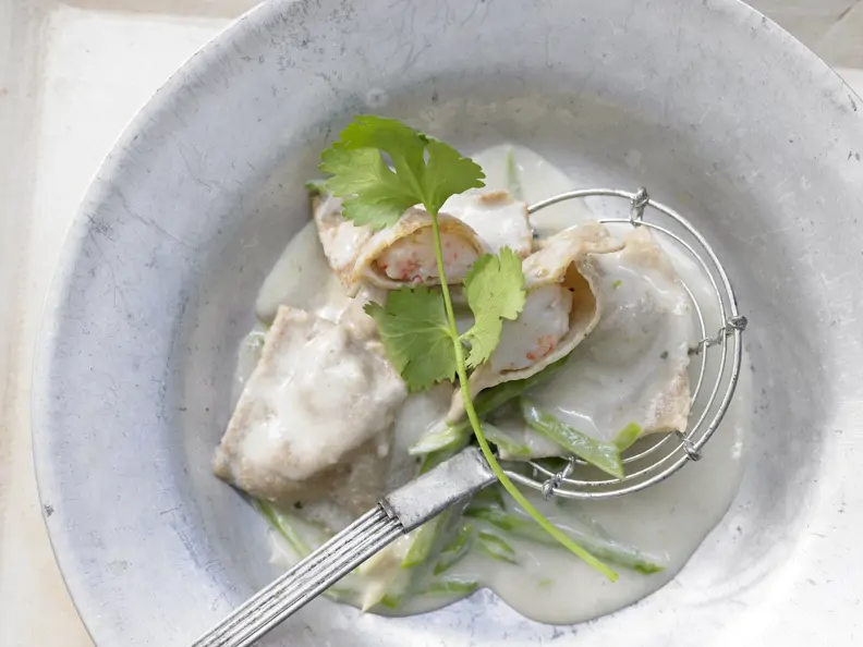 Garnelen-Ravioli