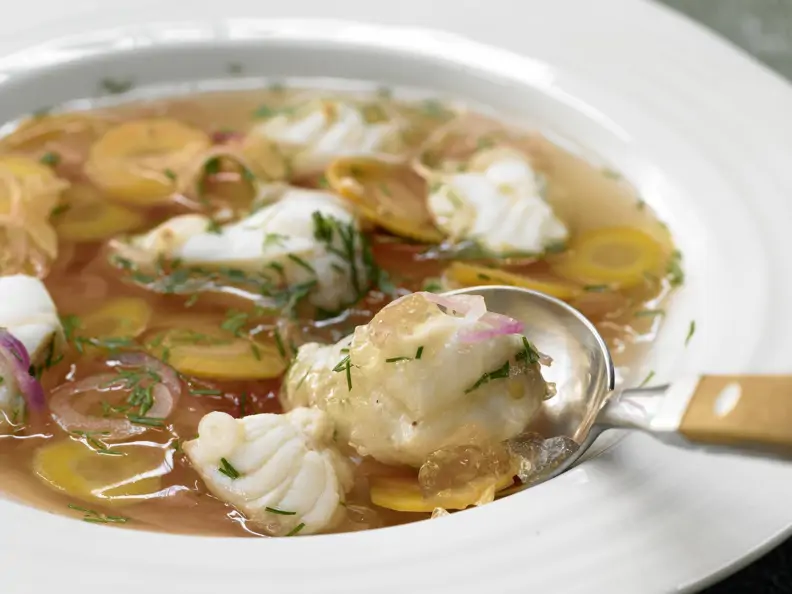 Sauerfleisch vom Seeteufel