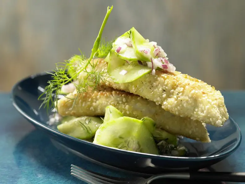 Sesam-Fischstäbchen