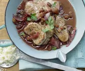 Kalbsschnitzel in Granatapfelsauce