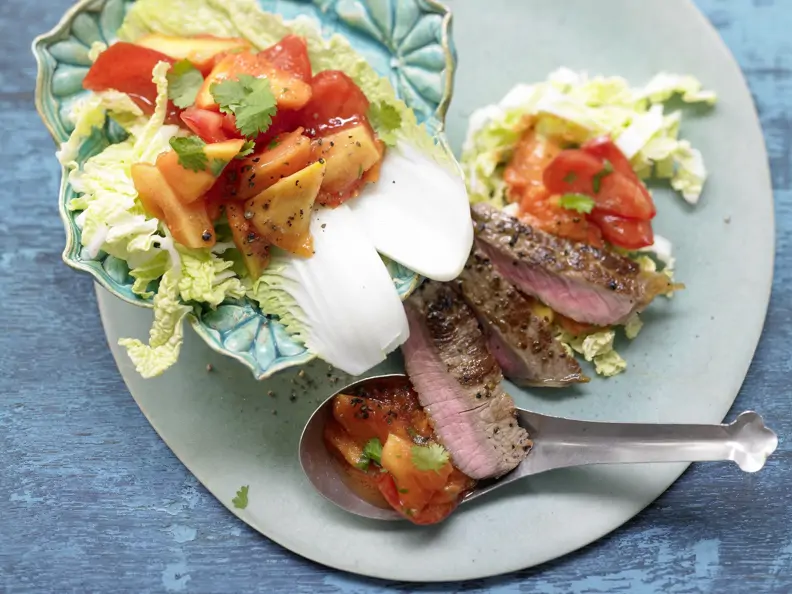 Scharfer Steaksalat