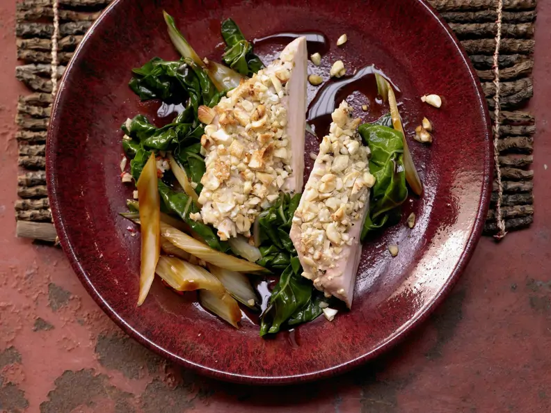 Hähnchenbrust mit Cashewkruste