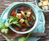 Schwarze Bohnensuppe