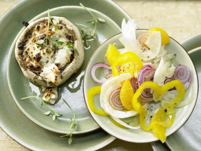 Gefüllte Riesenchampignons