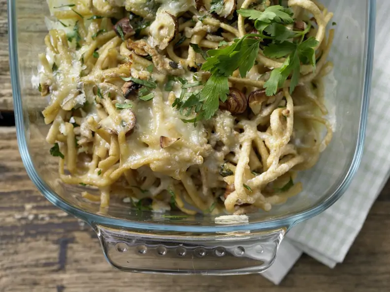 Überbackene Käsespätzle