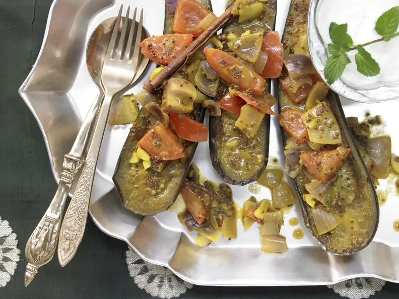 Indisches Auberginenragout