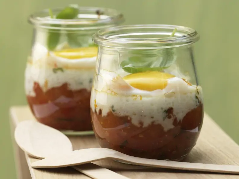 Pikante Eier im Glas