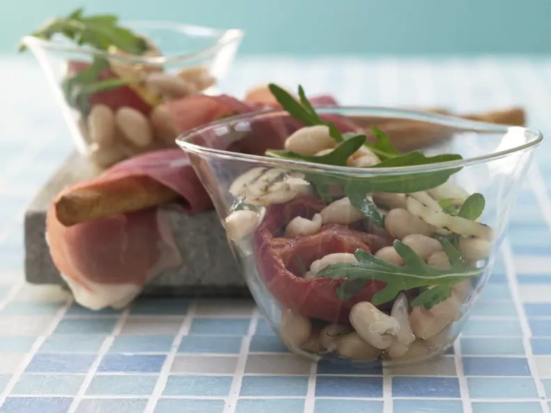 Salat von weißen Bohnen
