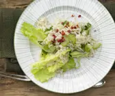 Grüner Gemüse-Reis-Topf