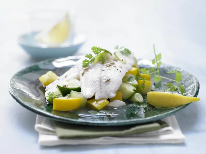 Zanderfilet auf Zucchini