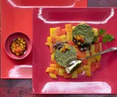 Mosaik von geröstetem Paprika