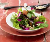 Zuckerschotensalat mit Papayastreifen