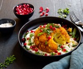 Gerösteter Blumenkohl auf Hüttenkäse-Creme