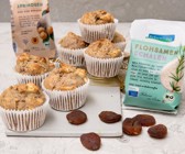 Glutenfreie Apfel-Aprikosen-Muffins mit Flohsamenschalen
