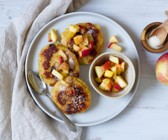 Vegane Quarkkeulchen mit Apfelkompott
