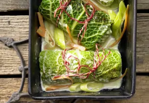  Vegetarische Wirsingrouladen
