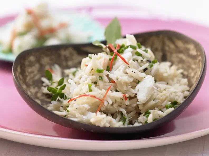 Basmatireis mit Krebsfleisch