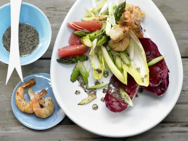 Chicorée-Garnelen-Salat
