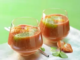 Erdbeer-Papaya-Drink