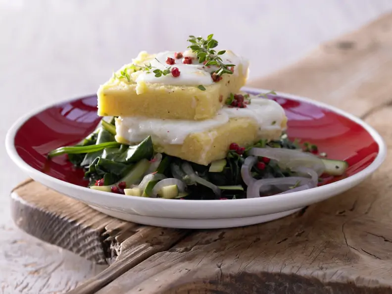 Gratinierte Polenta-Ecken