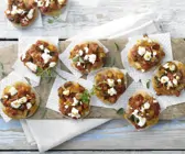 Minipizzen mit Paprikagemüse