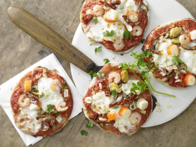 Meeresfrüchte-Pizza