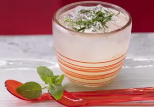 Apfel-Ingwer-Schorle mit Minze
