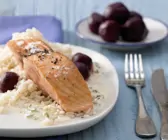 Gebratene Lachsfilets