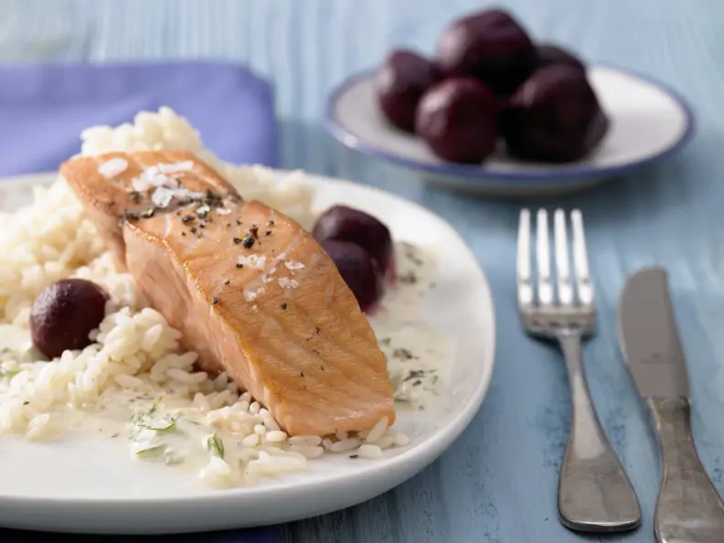 Gebratene Lachsfilets