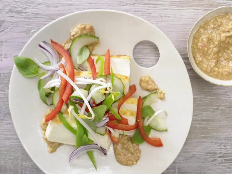 Tofu-Gurken-Salat