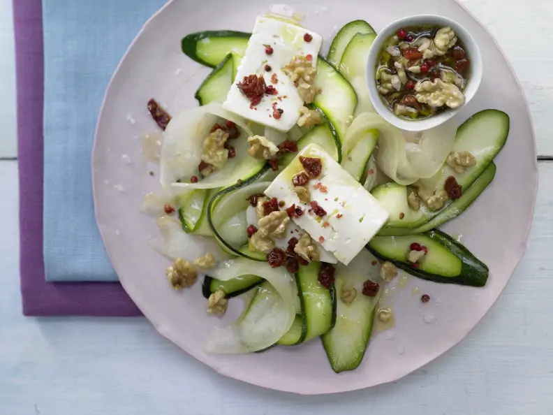 Zucchini-Melonen-Carpaccio