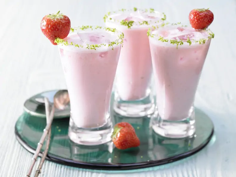 Rhabarber-Erdbeer-Smoothie